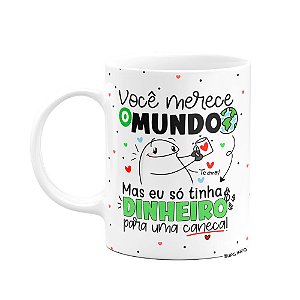 Caneca Flork Namorados - Só tinha dinheiro pra isso aqui