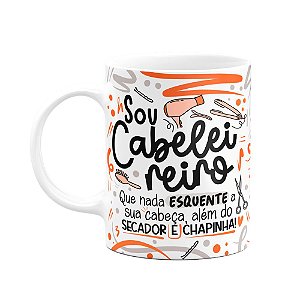 Caneca Profissões - Sou Cabeleireiro - branca