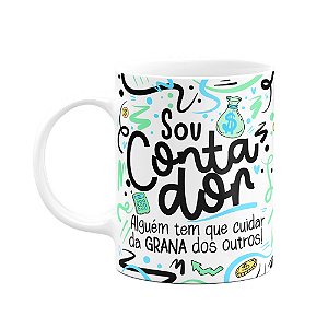 Caneca Profissões - Sou Contador - Branca