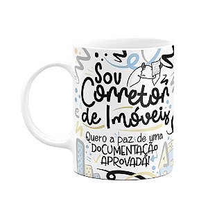 Caneca Flork Profissões - Sou Corretor de imóveis