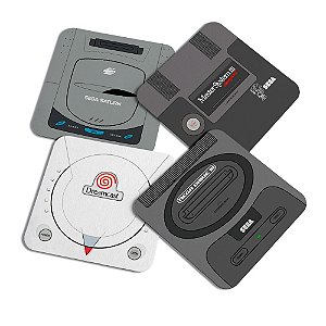 Porta copos Gamer - Classic consoles Super Games SG c/ 4pç