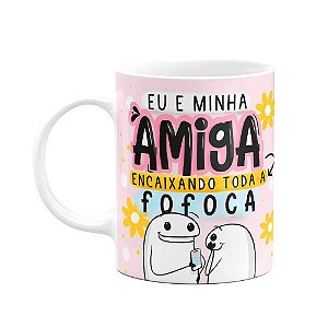 Caneca Divertida Flork - Amigas encaixando a fofoca