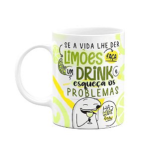 Caneca Flork - Se a vida lhe der limões, faça um drink!