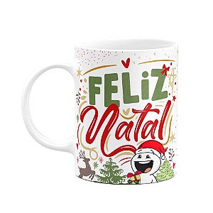 Caneca Divertida Natal - Feliz Natal! Branca