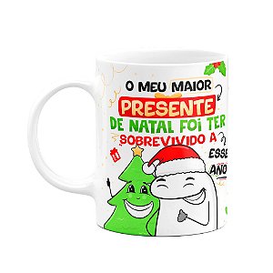 Caneca Flork Natal - Sobreviver foi meu maior presente