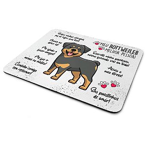 Mouse Pad Dog - Meu Rottweiler, melhor pessoa!