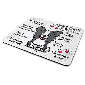 Mouse Pad Dog - Meu Border Collie puppy, melhor pessoa!