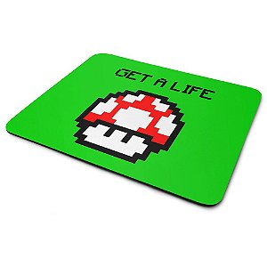 Mouse Pad Geek Gamer - Cogumelo Pixel Get a Life 2