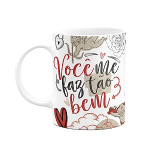 Caneca Namorados Cupid love - Você me faz tão bem