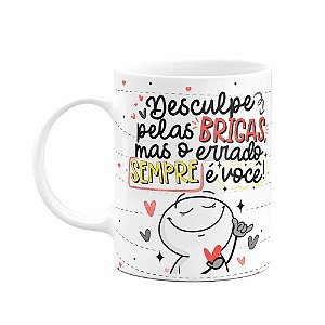 Caneca funny Namorados - O errado é sempre você