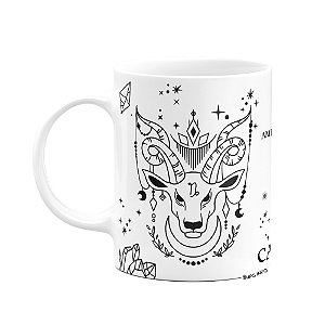 Caneca dos Signos - Signo de Capricórnio - 325ml branca