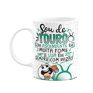 Caneca Funny Signos - Sou de Touro - 325ml branca