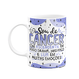 Caneca Divertida Signos - Sou de Câncer - 325ml branca