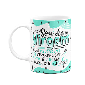 Caneca Divertida Signos - Sou de Virgem - 325ml branca