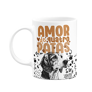 Caneca - Amor de quatro patas - Cachorro Beagle