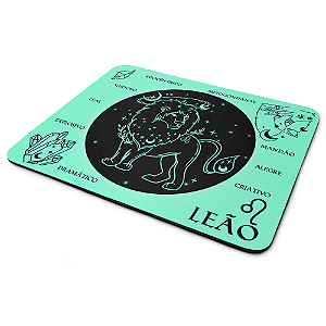 Mouse Pad Signos - Leão - Light Green 22x18