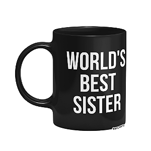 Caneca World's Best Sister - The Office - Preta