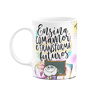 Caneca Funny Professor - Ensina com amor