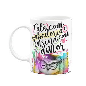 Caneca Professora coruja - Ensina com amor
