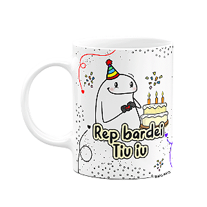 Caneca Divertida Flork Aniversário - Rep bardei tiu iu