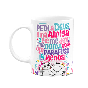 Caneca Funny Amizade - Pedi a Deus uma amiga
