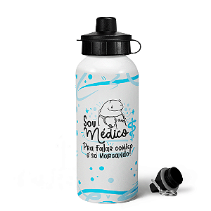 Garrafa Squeeze MQ Flork Profissões - Sou Médico