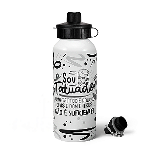 Garrafa Squeeze MQ Flork Profissões - Sou tatuador