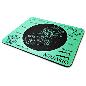 Mouse Pad Signos - Aquário - Light Green
