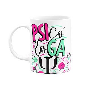 Caneca profissões - Psicóloga - 325ml - Branca