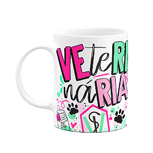 Caneca Profissões - Veterinária - 325ml - Branca