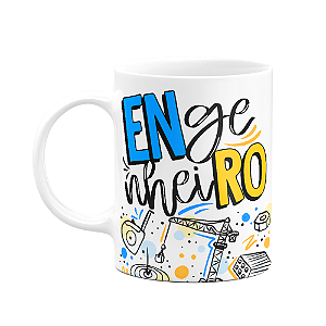 Caneca Profissões - Engenheiro - 325ml - Branca