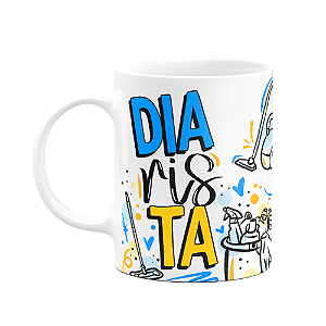 Caneca Profissões - Diarista - 325ml - Branca