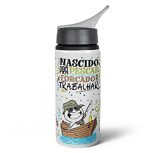 Garrafa Squeeze NK Funny Pais - Nascido pra pescar