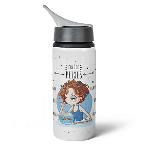 Garrafa Squeeze NK Signos - Ela é de Peixes - 600ml