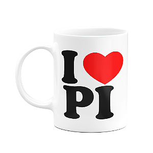 Caneca I Love PI - Piauí - 325ml - branca