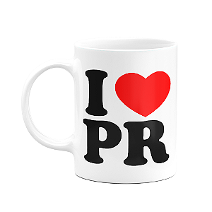 Caneca I Love PR - Paraná - 325ml - branca