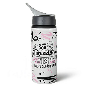 Garrafa Squeeze NK Flork Profissões - Sou tatuadora