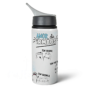 Garrafa Squeeze NK Flork Irmãos - Amor de irmãos
