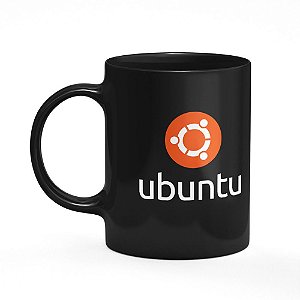 Caneca Geek Linux -  Ubuntu Linux - Preta (SALDO)