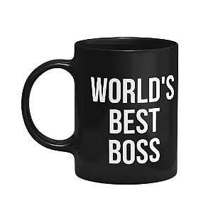 Caneca Geek - The Office World's Best Boss - Preta (SALDO)