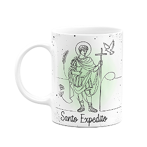 Caneca Religiosa Orações - Santo Expedito - 325ml