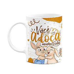 Caneca Páscoa Doce - Você adoça a minha vida - 325ml