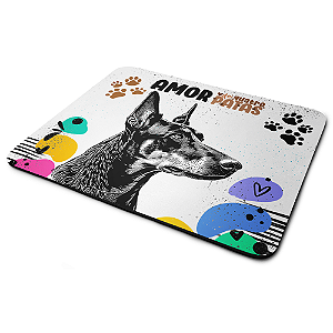 Mouse Pad Amor de quatro patas - Cachorro Doberman