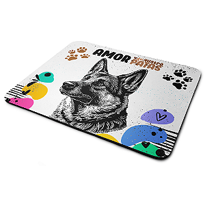 Mouse Pad Amor de quatro patas - Cachorro Pastor Alemão