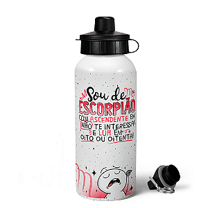 Garrafa Squeeze MQ Funny Signos - Sou de Escorpião - 600ml