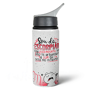 Garrafa Squeeze NK Funny Signos - Sou de Escorpião - 600ml