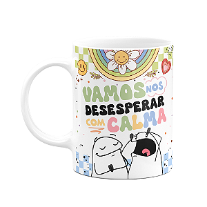 Caneca Flork Vibes - Vamos nos desesperar com calma - 325ml