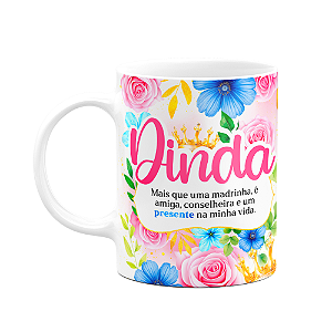 Caneca Floral Mães - Dinda - Definição - 325ml