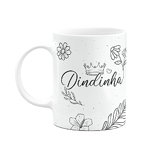 Caneca de Dindos - Dindinha - M2 - 325ml - Branca