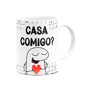 Caneca Florkito Namorados - Limpa a... Casa comigo?
